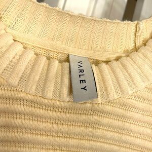 Beautiful VARLEY Talberet cable knit sweater with side zippers large